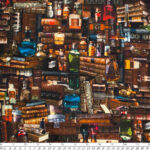 Timeless Treasures Mystic Library Books Brown - Image 2